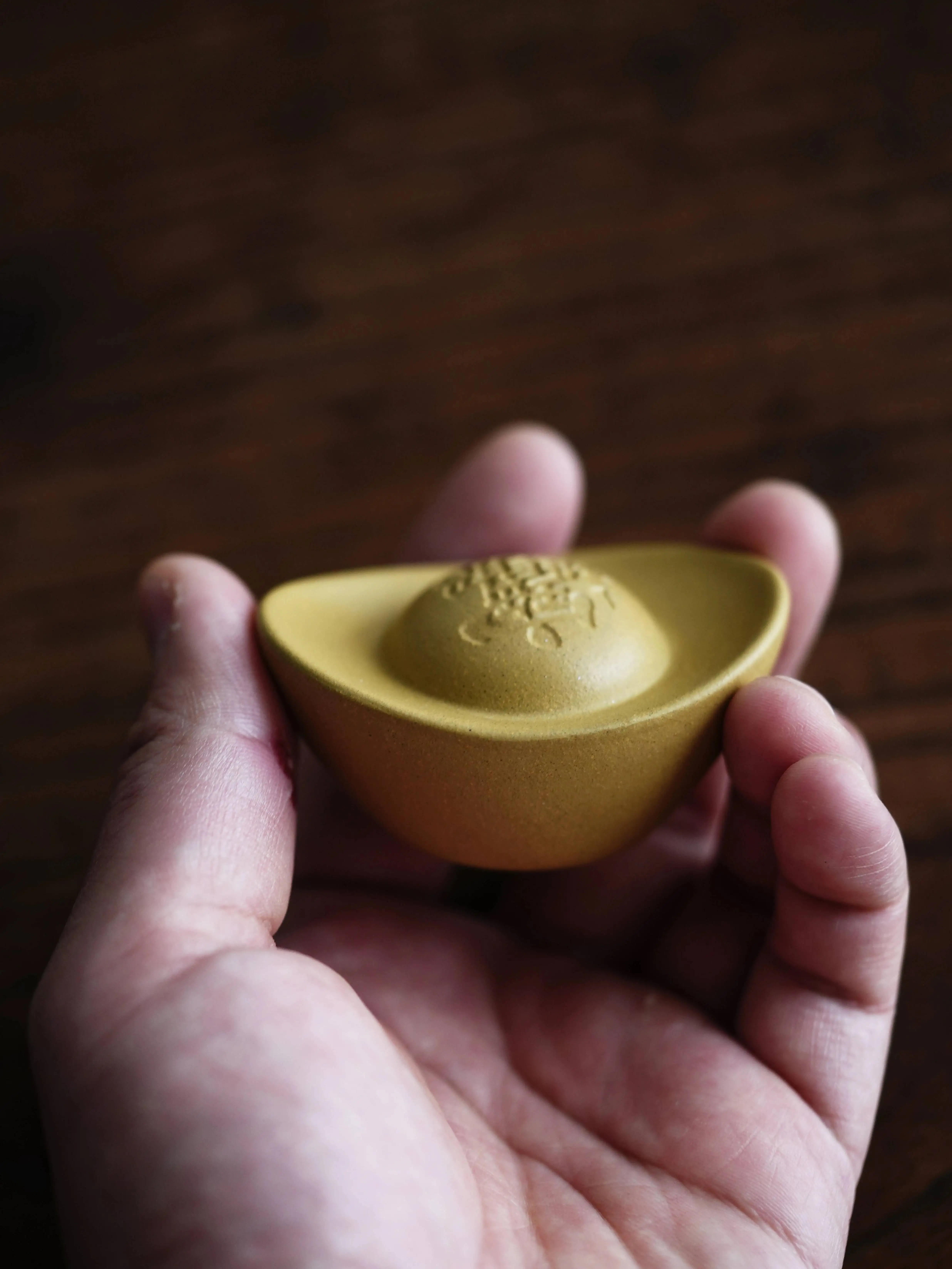 Clay Ornaments Gold Ingots Cultural Toys Home Furnishings To Attract Wealth Raw Mineral Purple Clay Can Be Soaked And
