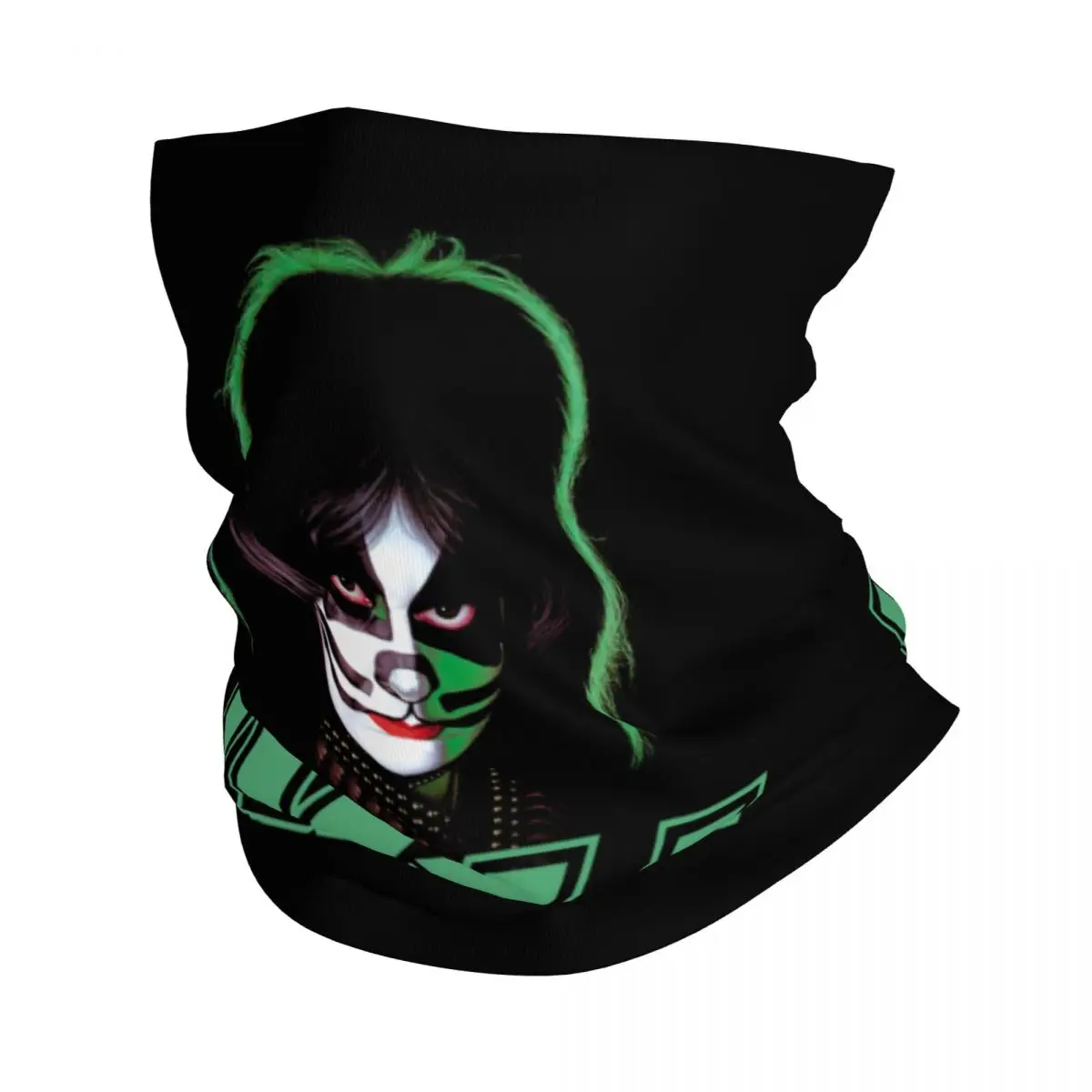 Kiss Band Catman Rock Bandana Neck Cover Print Peter Criss Balaclavas Wrap Scarf Headwear Outdoor Sports Unisex Adult All Season