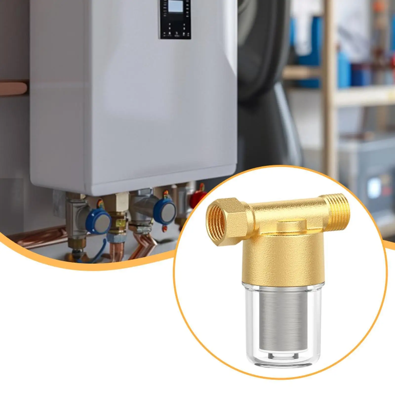 

Латунный водонагреватель, линейный фильтр, 40-микронная сетка из нержавеющей стали для холодильника, унитаза, многофункциональная простая сборка, прочная