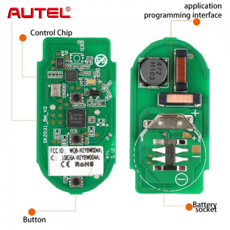 1 unids autel ikeybw003al bw003al universal inteligente remoto clave 3 botones para BMW para autel inteligente clave para km100 im508 im608 km100e