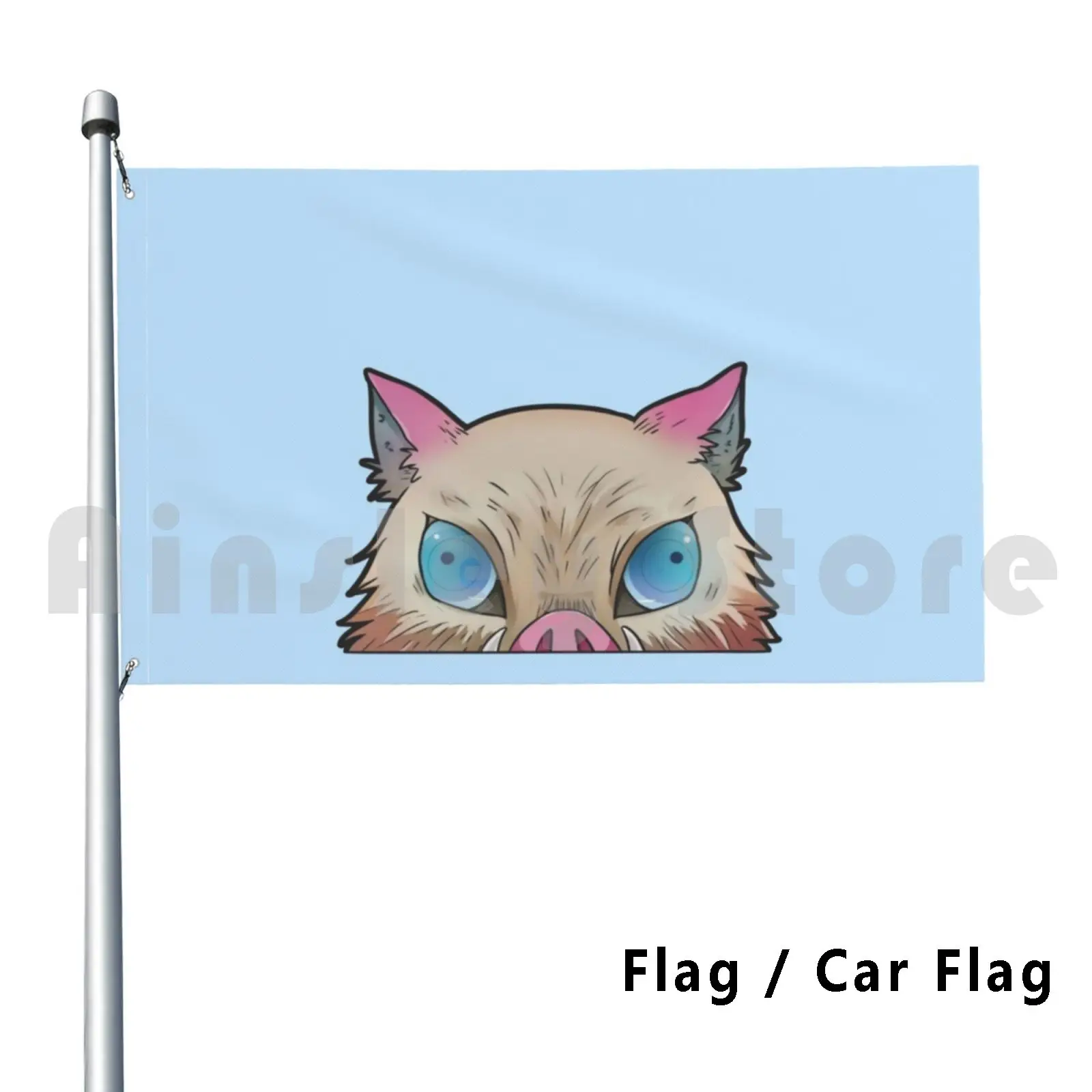 Flag Car Flag Inosuke Peeker Hat Inosuke Inosuke Hashibira Devil Inosuke Demon Killer Kimetsu No Yaiba