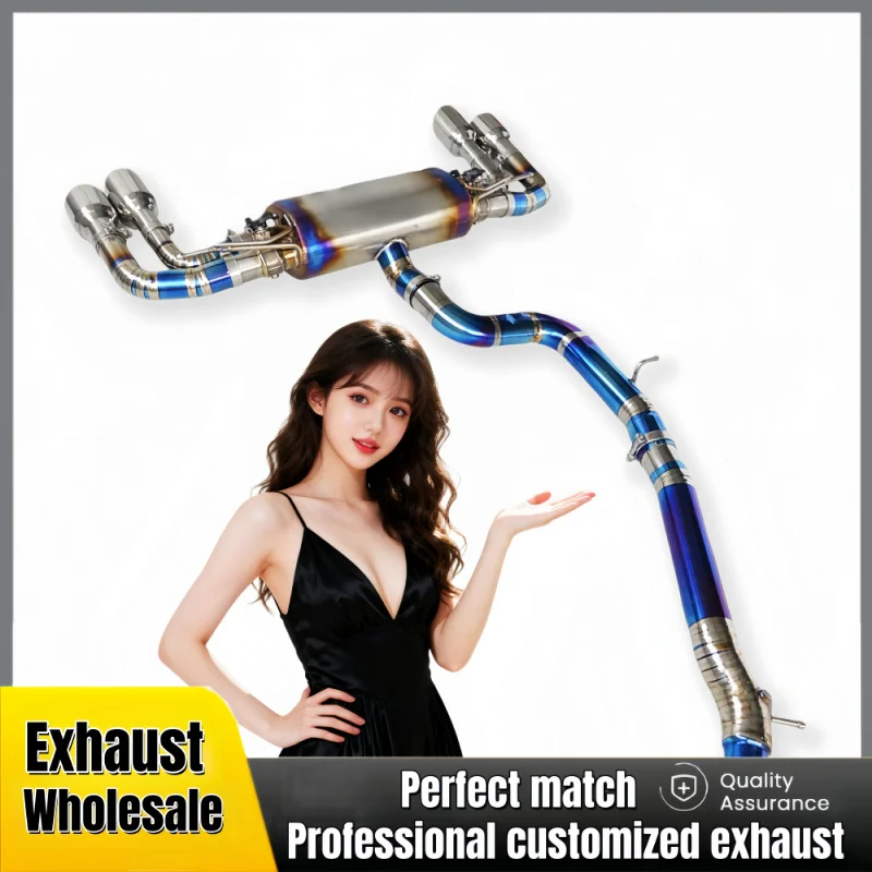 

Клапан Catback Выхлопные трубы для Volkswagen Golf 7R 7.5R 2.0T 2014-2020, титановый глушитель, автомобильная выхлопная система с четырьмя наконечниками