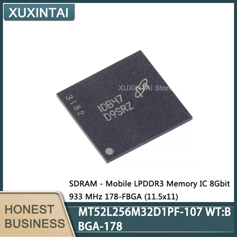 

5Pcs/Lot New Original MT52L256M32D1PF-107 WT:B MT52L256M32 SDRAM - Mobile LPDDR3 Memory IC 8Gbit 933 MHz 178-FBGA (11.5x11)