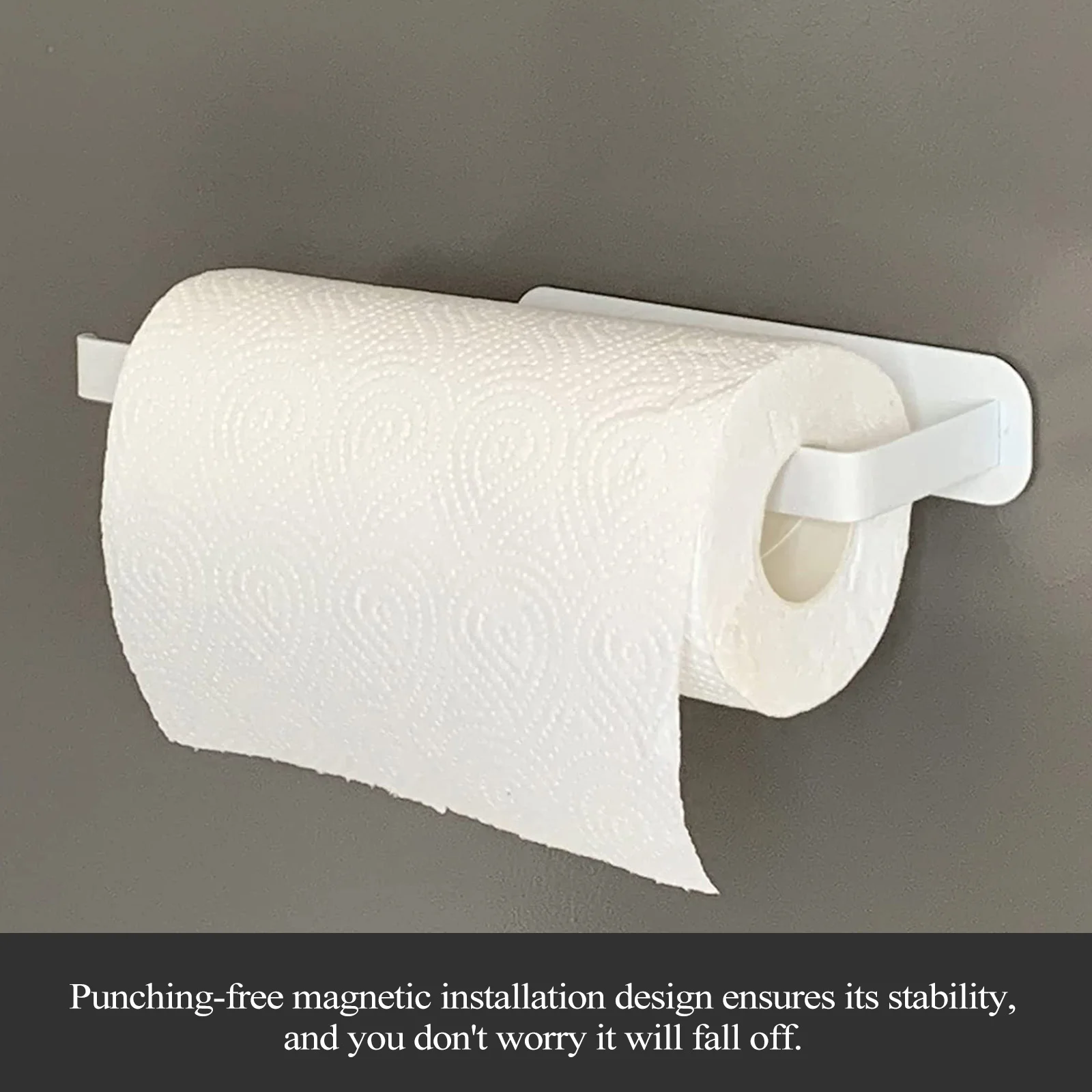 Magnetic Storage Rack ห้องครัวกระดาษผ้าเช็ดตัวผู้ถือชั้นวางเหล็กคาร์บอนสําหรับตู้เย็นตู้เย็น