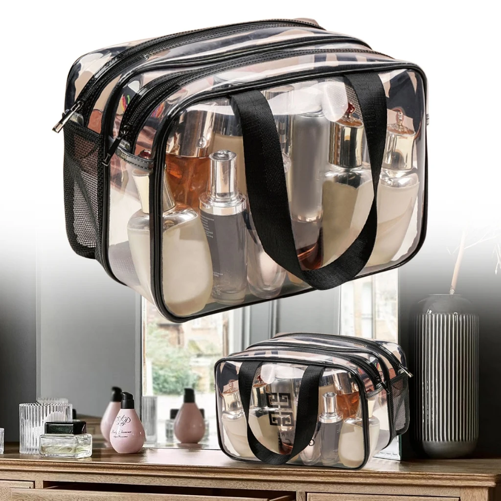 

2024 New Storage Waterproof Cosmetic Bag Clear Makeup Brush Storage Multifunctional Large Capacity Lady Travel