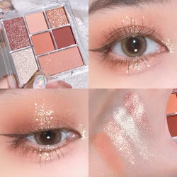 Seven-color eye shadow tray earth color novice pearl matte makeup beginner eye shadow