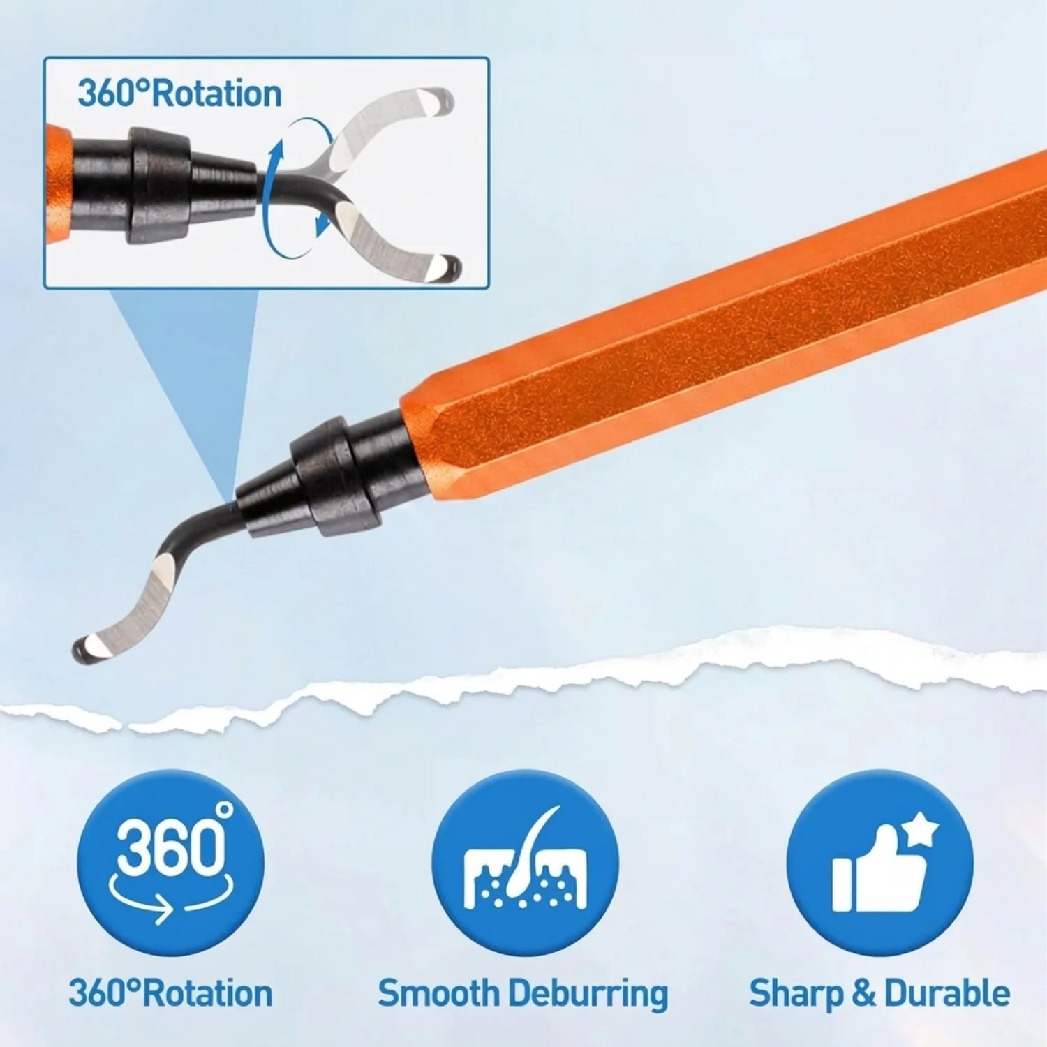 13PCS Deburring Tool Set Edge Burr Removing Tool Burr Removal for Metal Resin Aluminum Copper Plastic 3D Printing Brass PVC Pipe