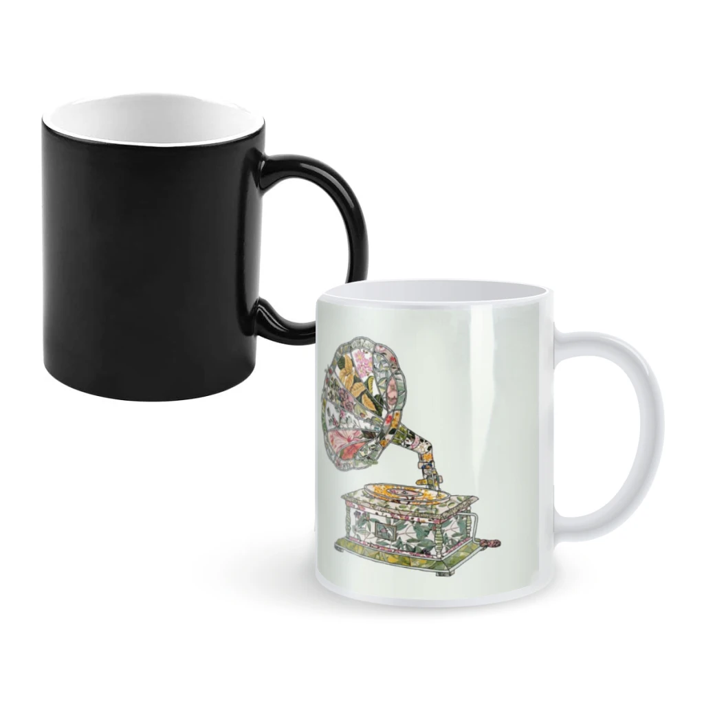 

Seeing Sound Vintage BotanicalCoffee Mugs And Mug Creative Color Change Tea Cup Ceramic Milk Cups Novelty Gifts
