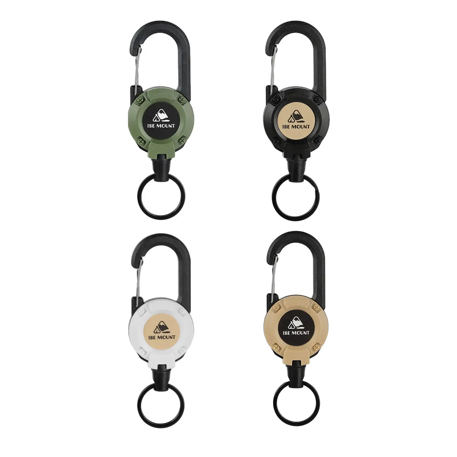 Retractable Key Chain Steel Cord Badge Holder Reel with Lobster Clasp for Climbing Equipment Strap