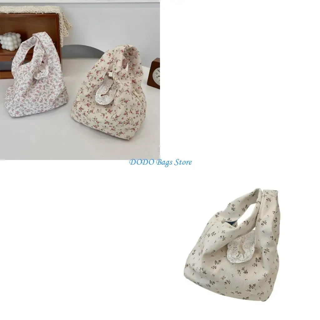 

Fashionable Floral Handbag Spacious Interior And Comfortable Handbag Casual Flower Knot Bags For Women Or Teens