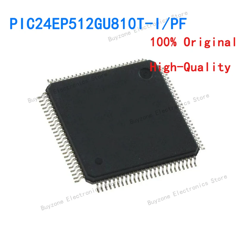 

New Original PIC24EP512GU810T-I/PF TQFP-100 100P 512KB 52KB RAM 60 MHz USB