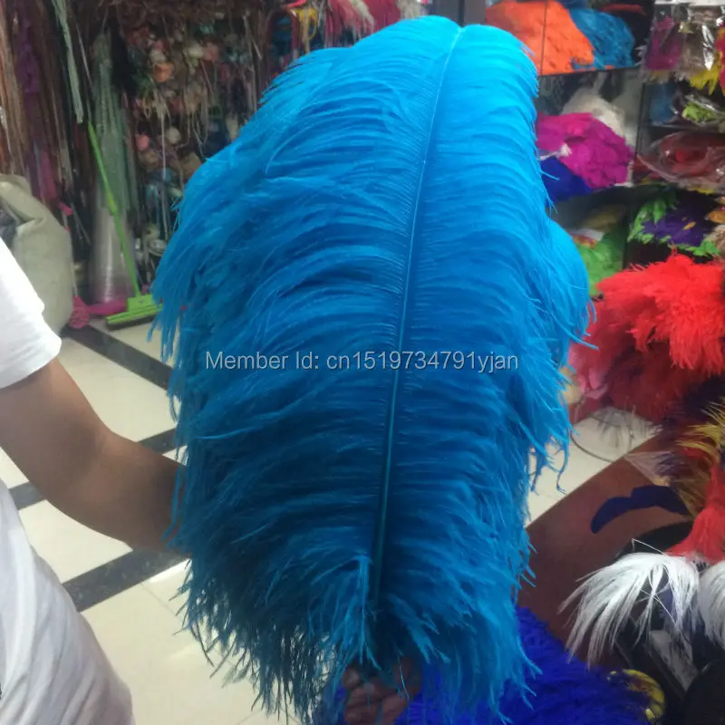 

10 PCS natural Lake Blue ostrich feather 70-75 cm / 28 to 30 inches feathers ostrich plume wedding decoration free shipping