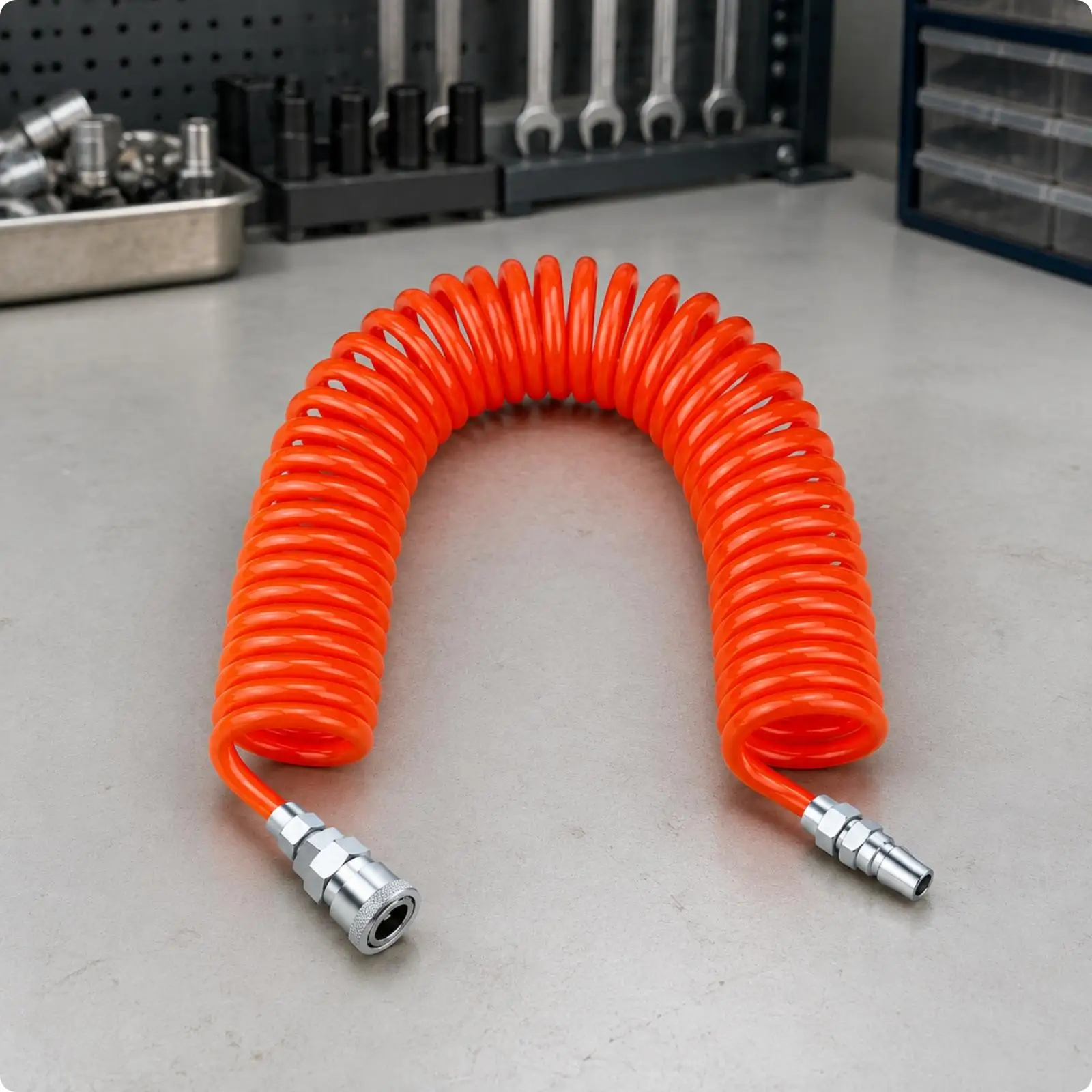 Spring Pneumatic Air Line PU Hose for Compressor Tools Retractable Workshop Garage