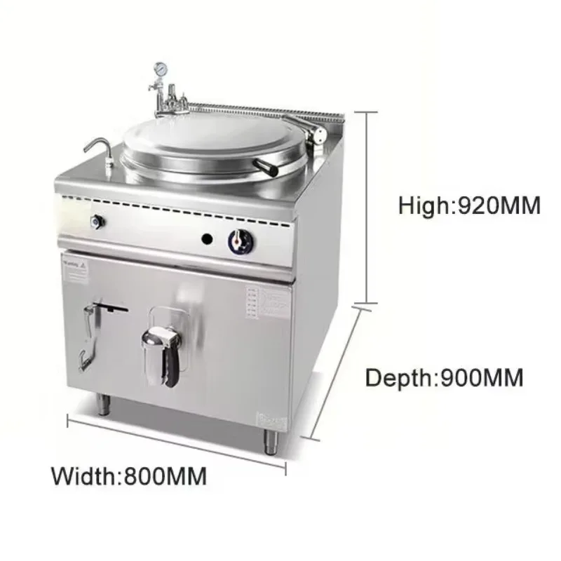 100 liters gas jacket cooking pot for cooking equipment