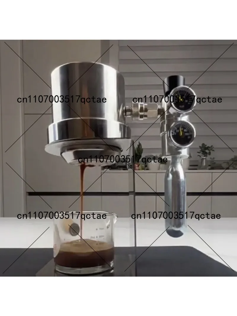 Portable Pneumatic Coffee Maker,  Extraction Stainless Steel Italian Espresso Machine for Home