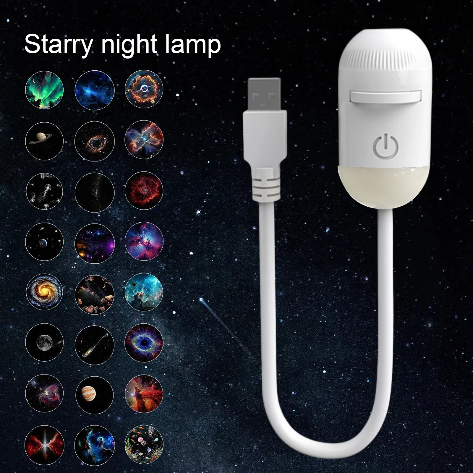 Mini Galaxy Star Projector Night Light Nebula Ceiling LED Lamp Starry Sky Ambient Lamp for Bedroom Birthday Gifts for Kids Teens