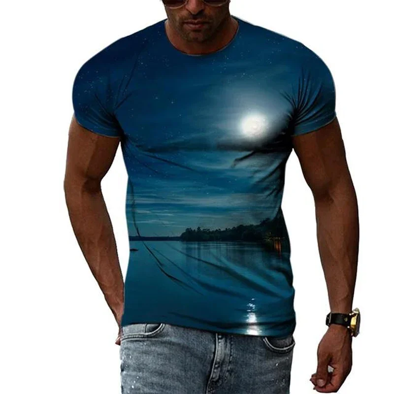 

Galaxy Night Summer Harajuku Design Fashion Men T shirt Hot Summer 3D All Over Printed Tee Tops shirts Unisex T shirt