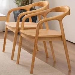 Outdoor Wooden Chair Wedding Office Waiting Modern Kitchen Chair Bedroom Minimalist Sillas Para Comedor Living Room Furniture