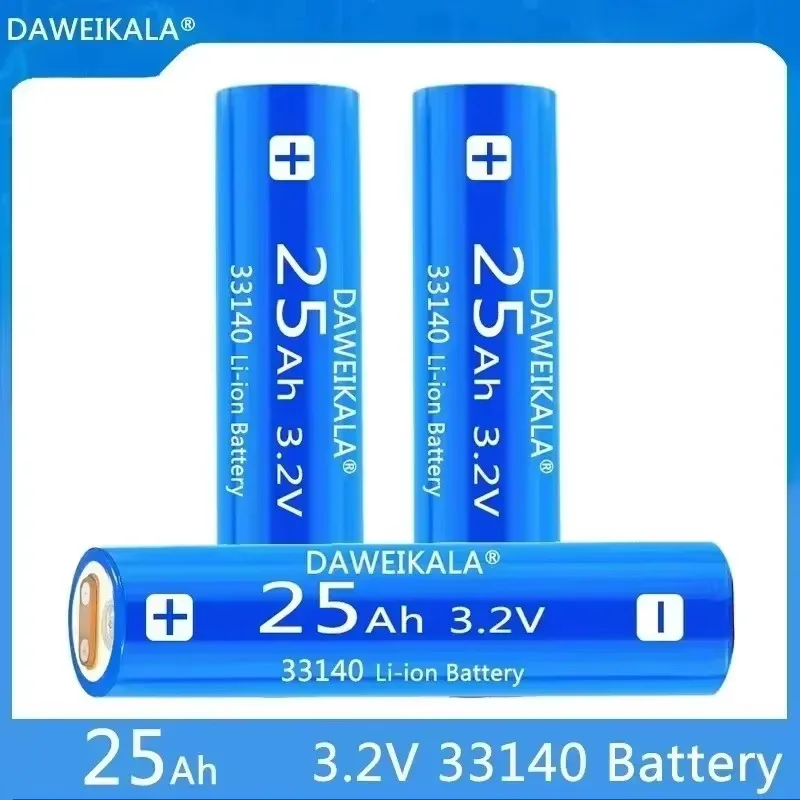33140 3.2V 25Ah Li-ion Battery - High Capacity Rechargeable for Flashlight/Torch/Headlamp, Long Lasting Power, Durable & Reliabl
