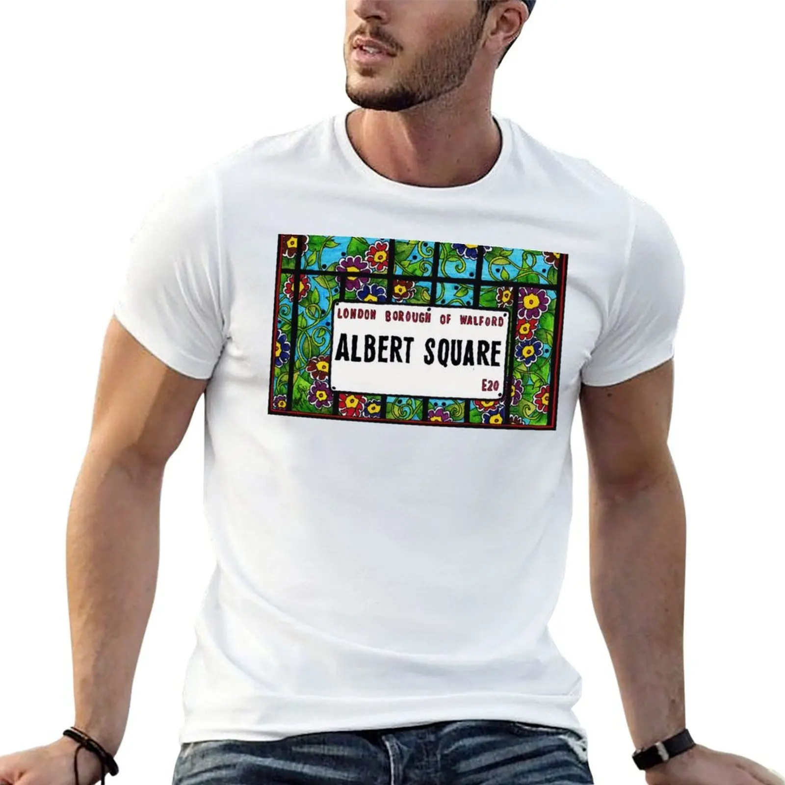 The Sign T-Shirt summer shirt baggy shirts plain white t shirts men