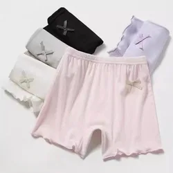 5PCS Girls Solid Daily Panties Thin Breathable Antibacterial Short Leggings Anti-Exposure Safety Pant 3+y Young Child Underwears