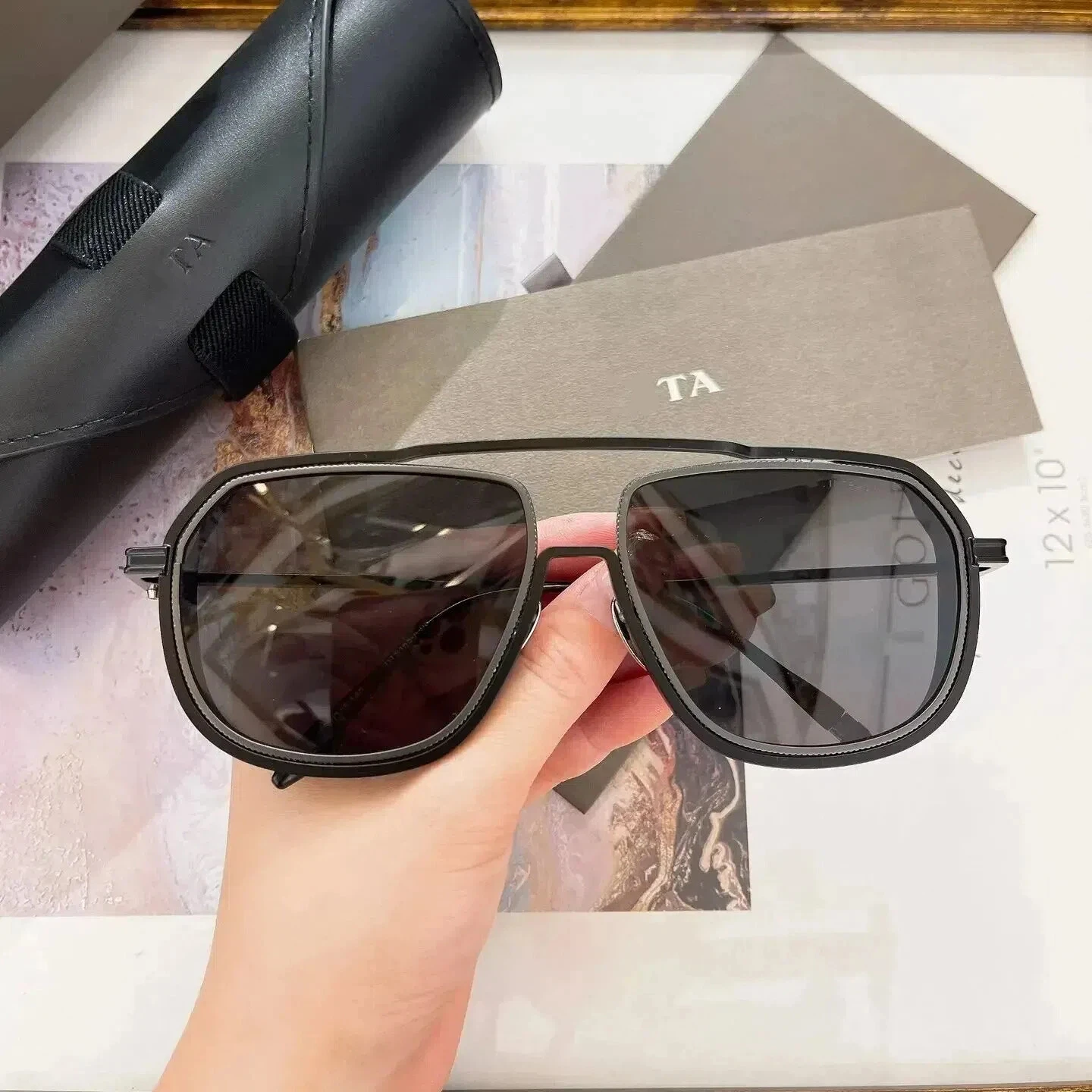 

Authentic For DIYTA DT INTRACRAFT DTS165 Luxury Business Men Women Sun Glasses Premium Alloy Frame Male Couple Eyewear With Box