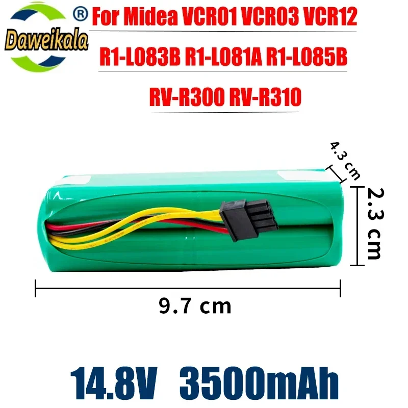 14.4V 3500mAh Ni-MH Battery For Midea VCR01 VCR03 VCR12 R1-L083B R1-L081A Deebot Deepoo X600 ZN605 ZN606 ZN609 Vacuum Cleaner