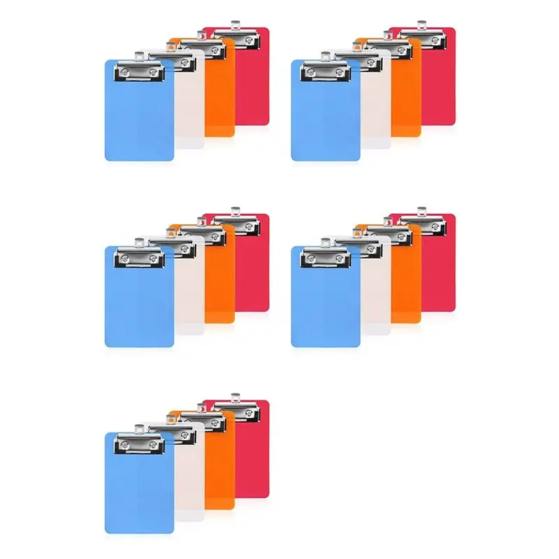 4Inch X 6Inch Mini Clipboard, 20Pcs Small Clipboards, Clip Board Notepads Clipboard, Memo Size Pocket Plastic Clipboard