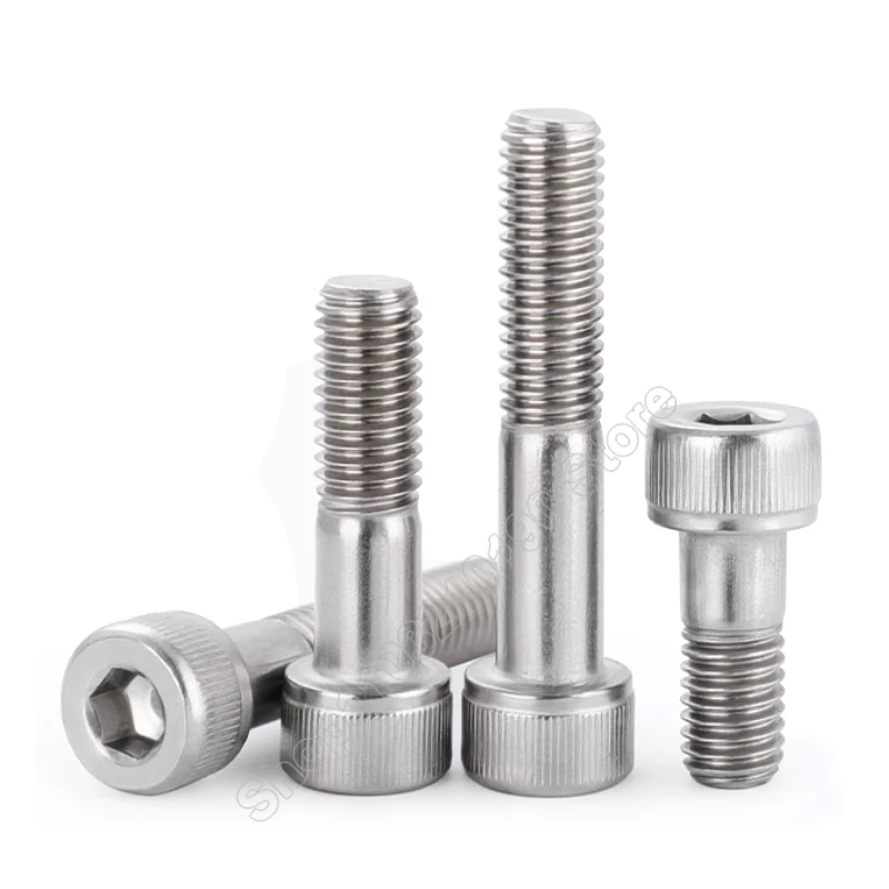 M4 M5 M6 M8 M10 M12 304 Stainless Steel Lengthen Half Thread Tooth Hexagon Hex SocketCheese Cap Head Screw Allen Bolt L 30-100mm