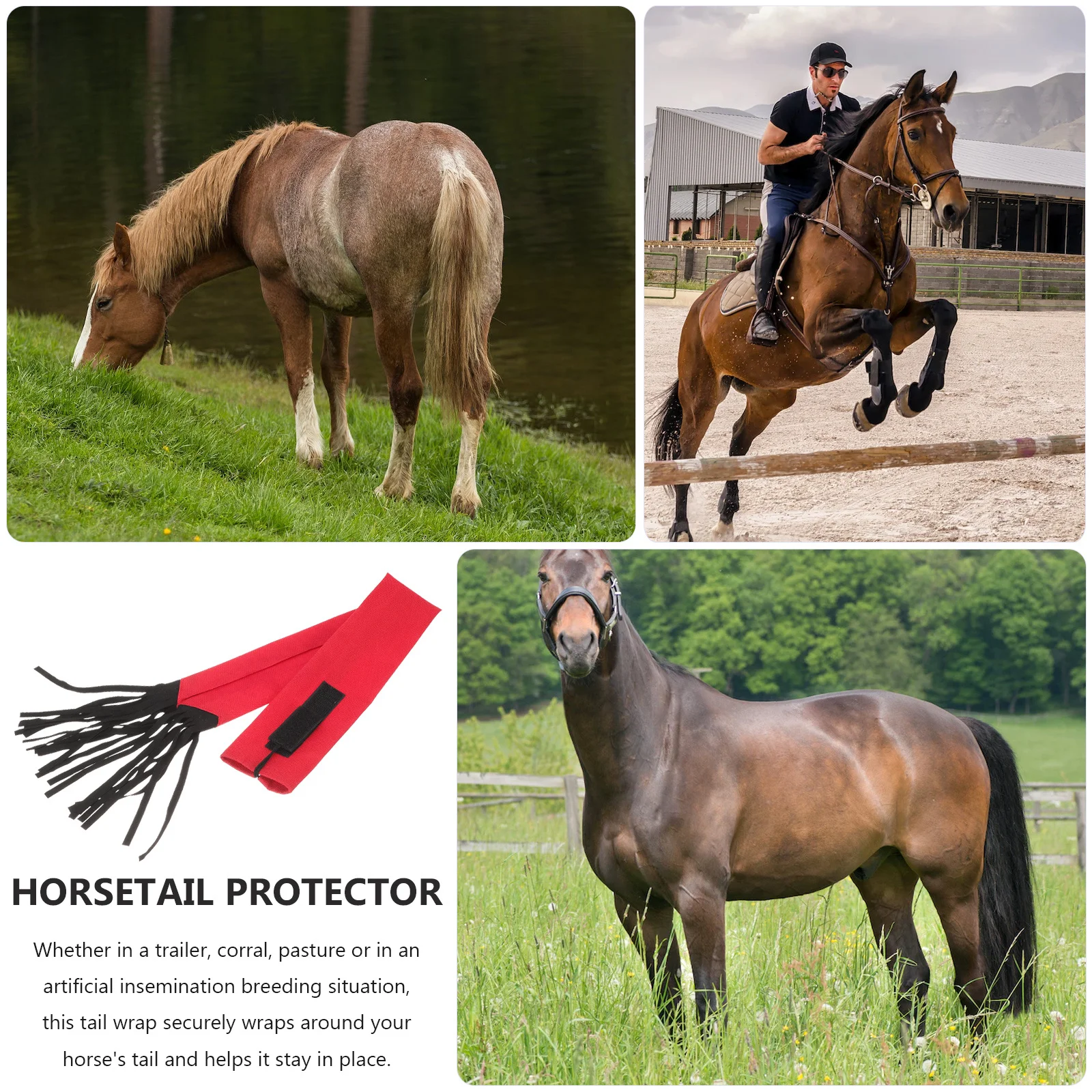 حقيبة ذيل للحصان متعددة الأغراض، مادة مرنة غير منسوجة، واقي ذيل البقر، حل تخزين مستلزمات التهيأ #3