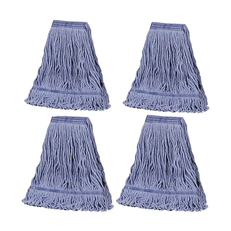 

【NOW SAVE】4 Pack Heavy Duty Mop Head Replacements,String Mop Head For Commercial,Used For Home,Office And Kitchen,Washable