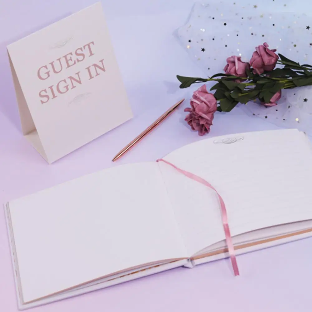 Anniversary Guest Book Wedding Guest Book with Polaroid Elegant Wedding Guest Book Set Receptions Baby Showers Celebrations 50