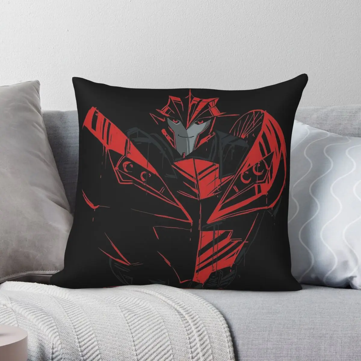 Knock Out Square Pillowcase Polyester Linen Velvet Creative Zip Decor Pillow Case Sofa Seater Cushion Cover 45x45