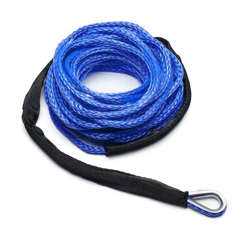 13500lbs Car Outdoor Accessories Truck Boat Emergency Replacement Synthetic Winch Rope 26mx8mm 12 Strand String Cable ATV UTV