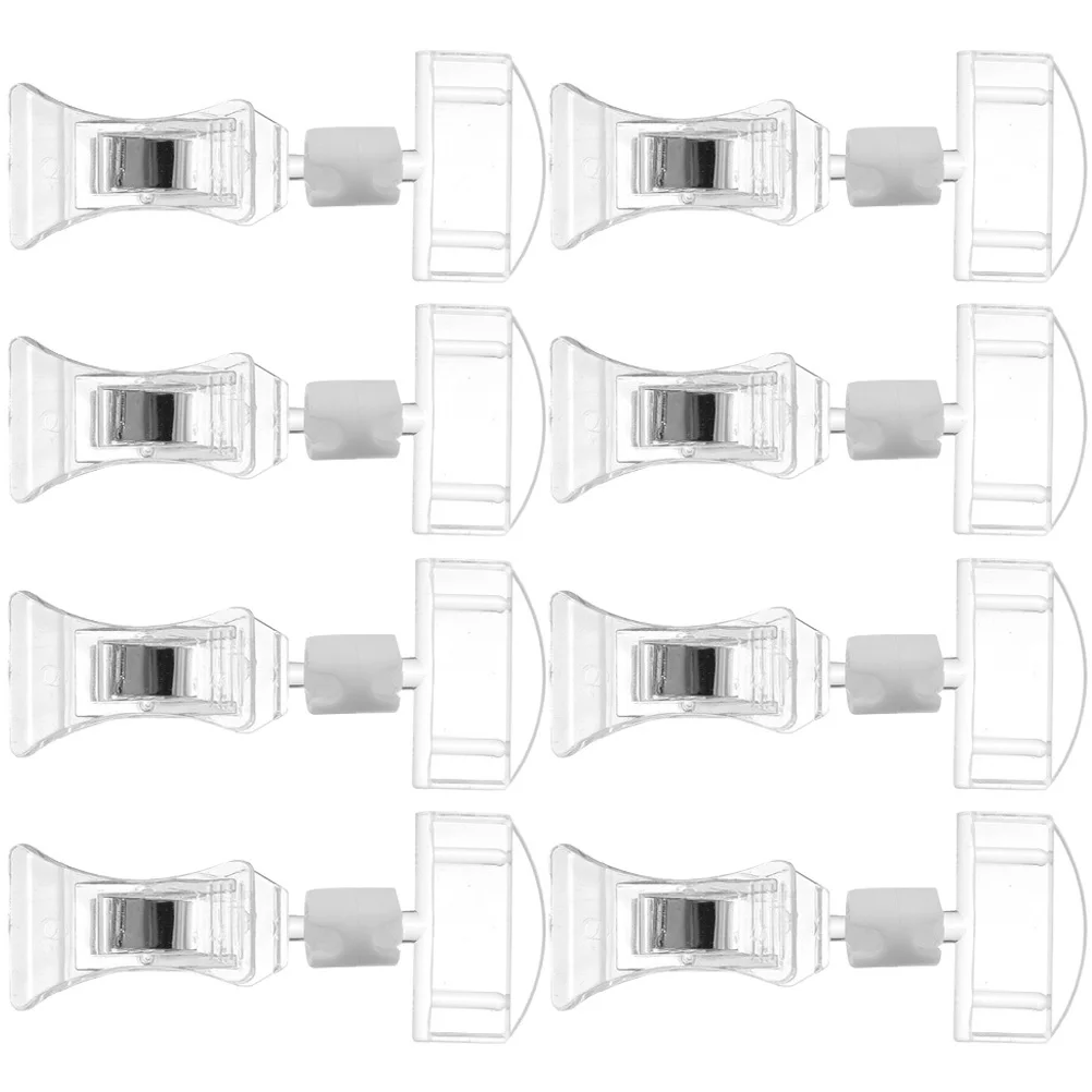 

8pcs Sign Holder Bracket Plastic Labels Clip for Retail Display Stand Shop Supermarket Merchandise Poster Rack