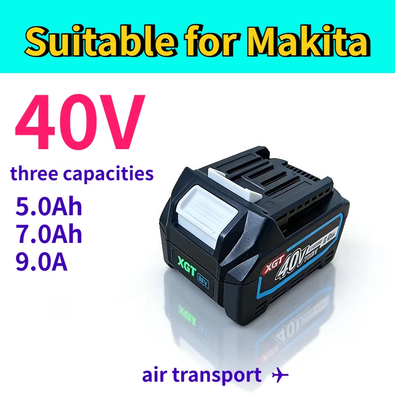 

Suitable for Makita 40V max XGT series rechargeable lithium battery 40V 5.0Ah Suitable for HP002GZ DHP487H GWT10T