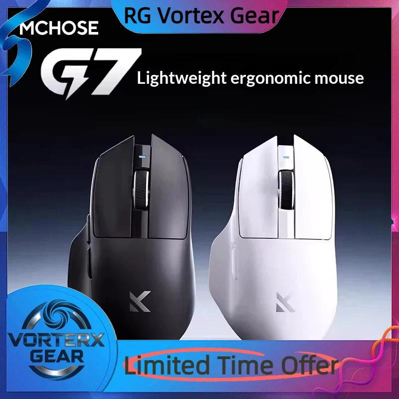 

Мышь Vortex Gear Mchose серии G7, три беспроводных режима, игры для киберспорта, эргономичная легкая специальная мышь для офисных игр