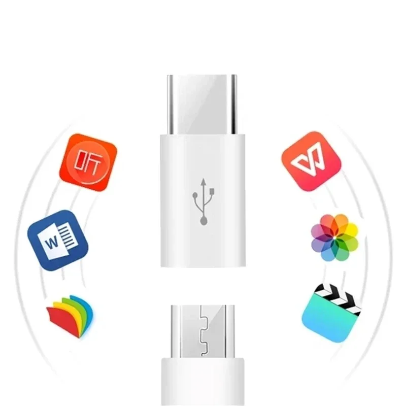 1/2/3/4/5/6Pcs Micro USB To Type C Adapter Android Phone Charge Cable Charging Converter