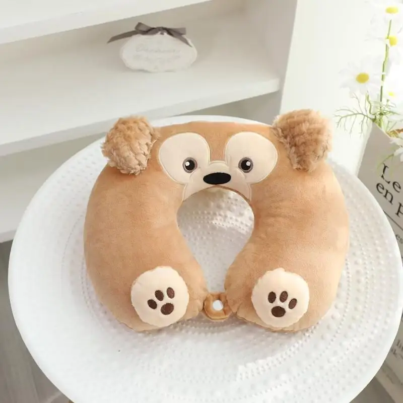 Disney ShellieMay StellaLou LinaBell Gelatoni Duffy Neck Pillow Anime Cartoon peluche Doll Office Car poggiatesta cuscini a forma di U