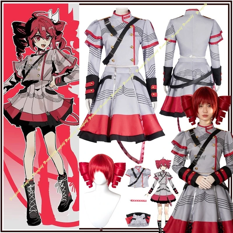 

Kas Косплей Костюм Teto Girl ane Костюм Парик Милое Платье Юбка Пояс Виртуальный Идол Женская Одежда Сценическое Представление Рождество Хэллоуин