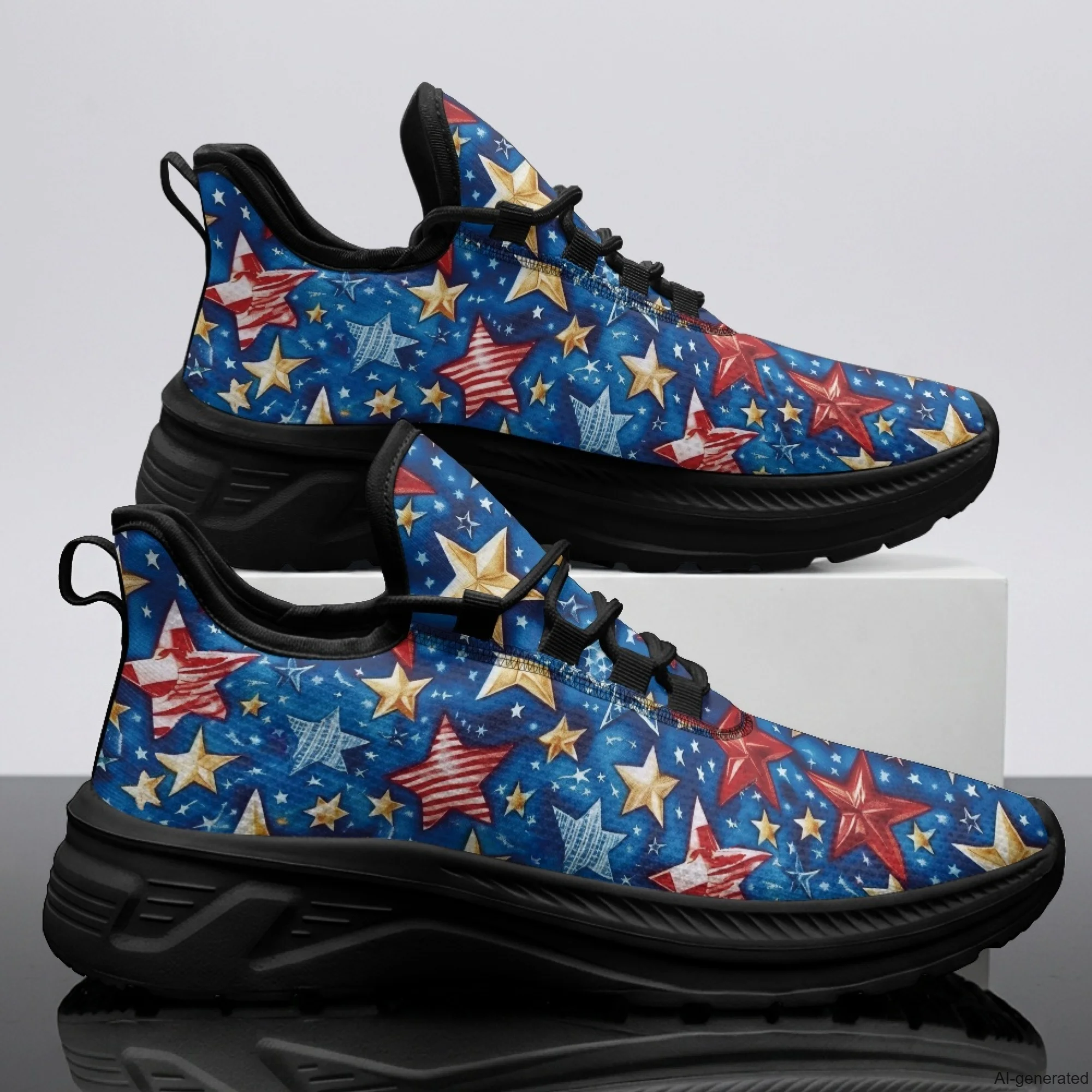 XIXIRIMIDO Womens Walking Shoes Stars Pattern Football Sneakers Mens Gym Sports Casual Fashion Shoes Trainers Shoes 35-48