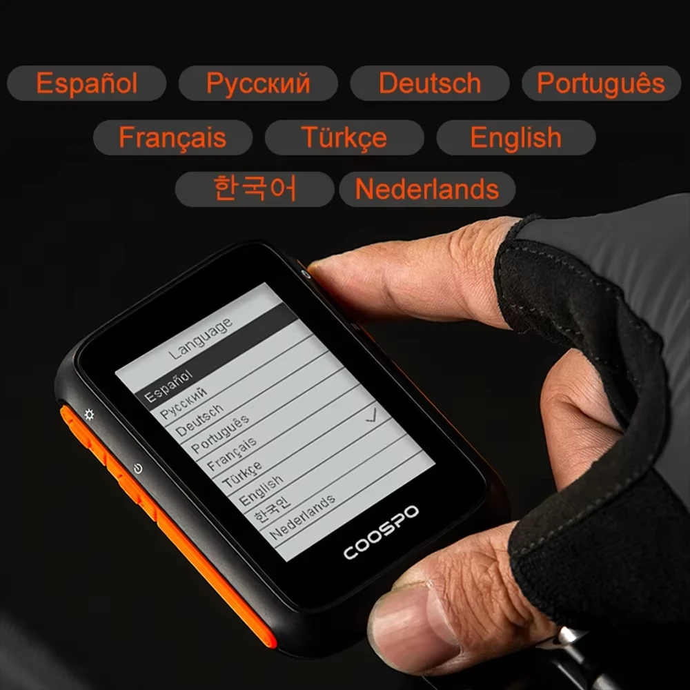 Coospo BC200 Bike Computer GPS 2.4inch ANT+Bluetooth5.0 Route Navigation Bicycle Speedometer Odometer Multi-Language Cycling
