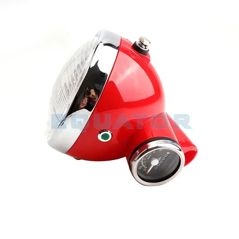 Red Black Lighthouse Motorcycle Headlamp Headlight For Z50 Little Monkey Small Motorcycle Headlight Cafe Racer Accesorios