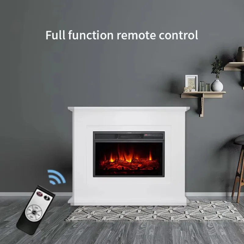 【ساخن】مواقد لهب للديكور الحديث وجهاز تحكم عن بعد LED 7 إعدادات لهب مدفأة كهربائية لرف الرخام الداخلي