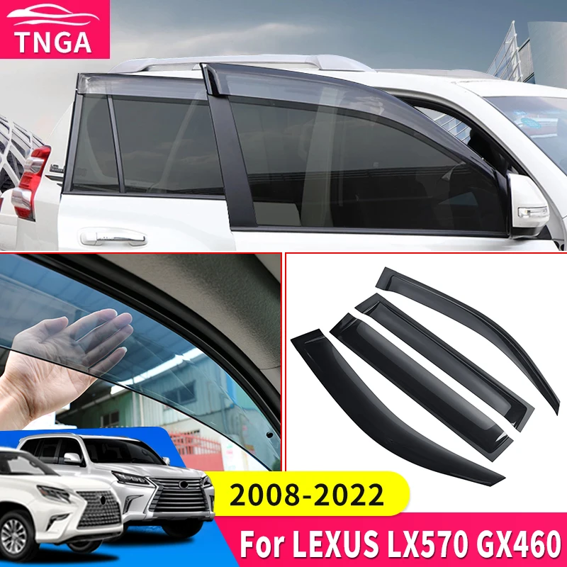 

Ventilation Breathable Blocking Rain Flow Deflector For Lexus LX570 GX460 GX400 2008-2022 2021 2020 Car Window Visor Accessories