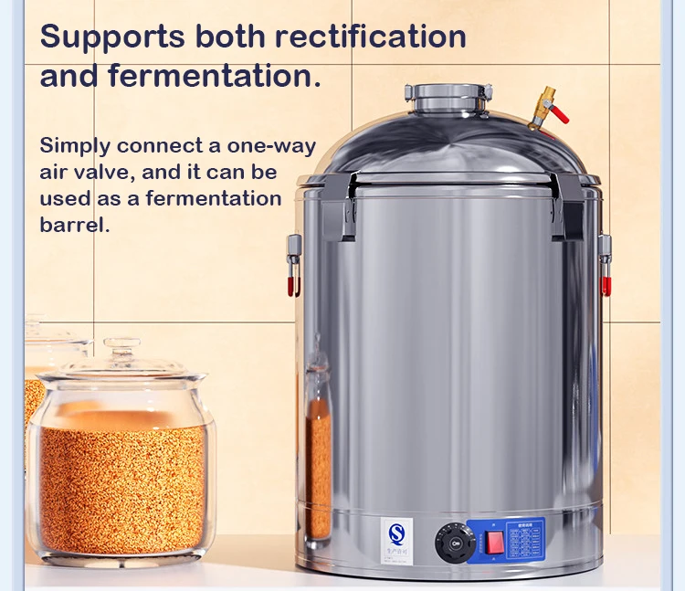 50L SS304 Stainless Steel Spirit Distiller Brandy Whisky Whiskey Gin Plant Essential Oil  Hydrosol Distiller Liquor Distiller