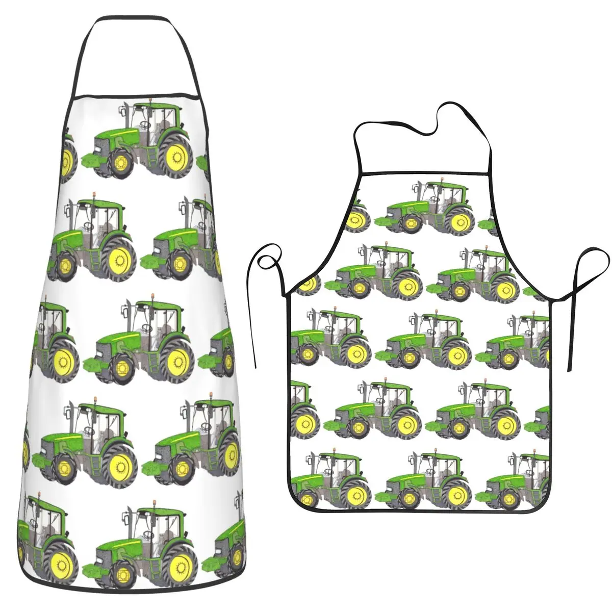 Tractor Apron Chef Baking Tablier Sleeveless Bib Kitchen Cleaning Pinafore for Women Men Painting