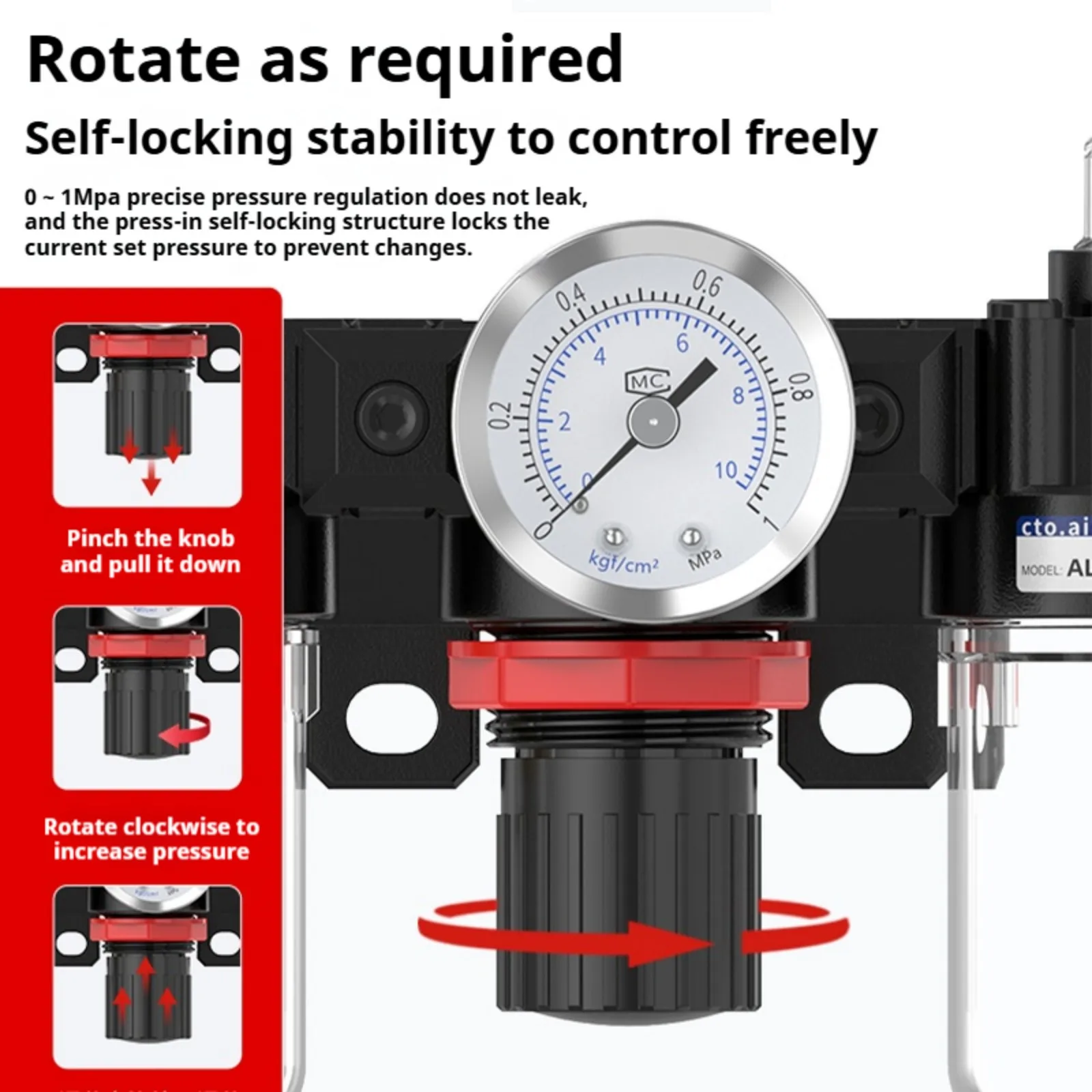 يستخدم فلتر الهواء AFC2000 AF2000+AR200+AL2000 G1/4 لضاغط الهواء وفاصل الزيت والماء لتقليل منظم صمام الضغط #6
