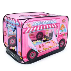 Children Toy Tent Multipurpose Cartoon Bus Outdoor Indoor Play Foldable Role Play Game Fun Game Tent Portable Play House