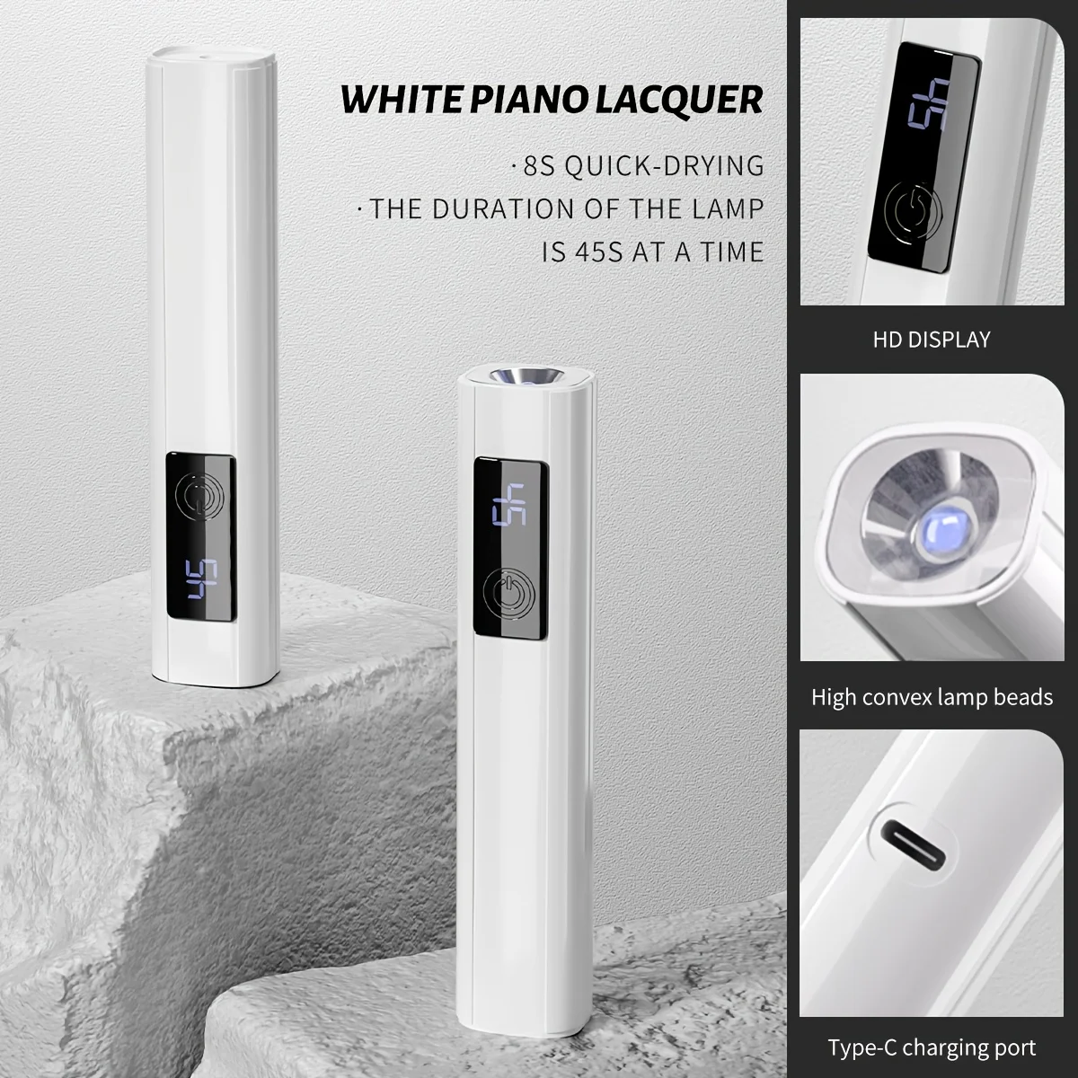 1 pièces Mini lampe UV LED Rechargeable pour Nail Art avec support pour Gel ongles séchage rapide Machine de manucure UV LED Gel sèche-vernis à ongles